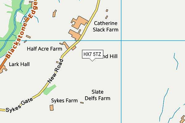 HX7 5TZ map - OS VectorMap District (Ordnance Survey)