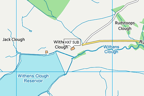 HX7 5UB map - OS VectorMap District (Ordnance Survey)