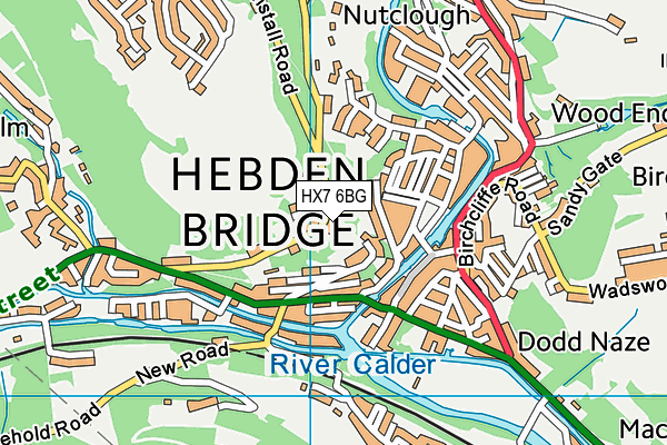 HX7 6BG map - OS VectorMap District (Ordnance Survey)