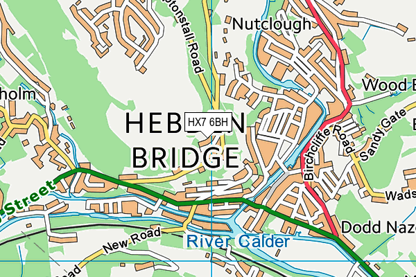 HX7 6BH map - OS VectorMap District (Ordnance Survey)