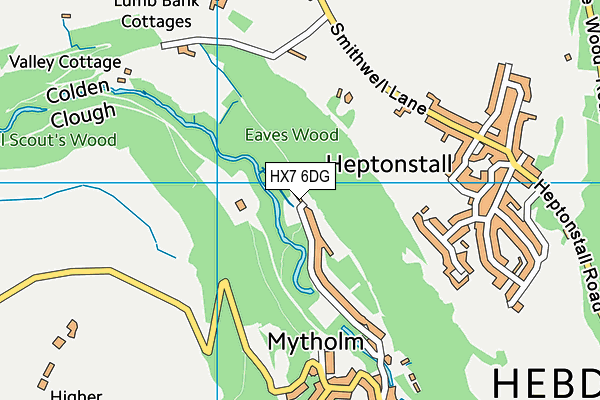 HX7 6DG map - OS VectorMap District (Ordnance Survey)
