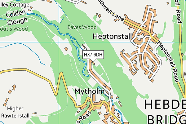 HX7 6DH map - OS VectorMap District (Ordnance Survey)
