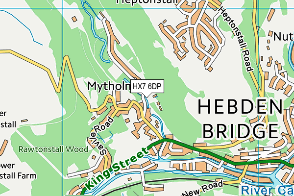 HX7 6DP map - OS VectorMap District (Ordnance Survey)