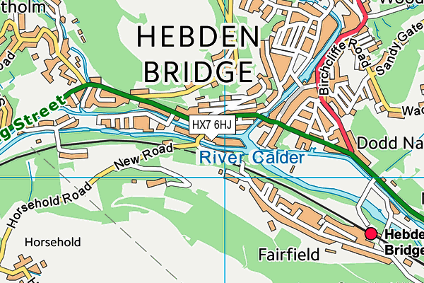 HX7 6HJ map - OS VectorMap District (Ordnance Survey)