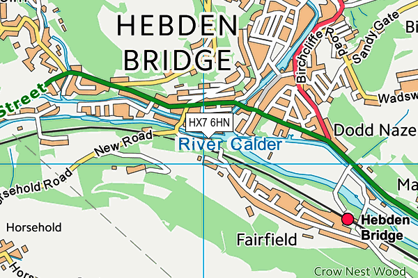 HX7 6HN map - OS VectorMap District (Ordnance Survey)