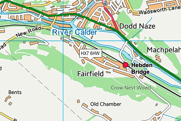 Map of HEBDEN BRIDGE PATTERNS LIMITED at district scale