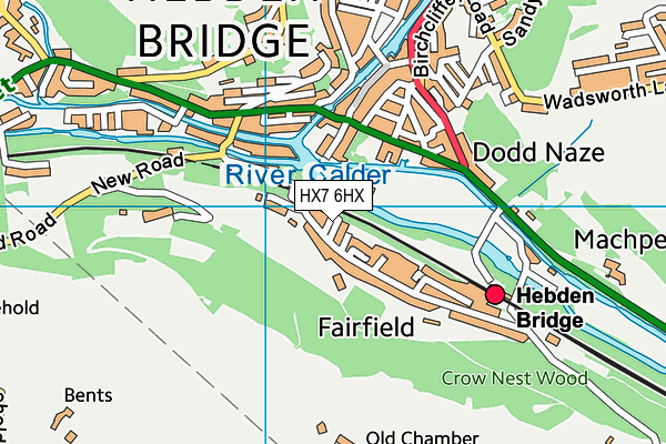 HX7 6HX map - OS VectorMap District (Ordnance Survey)