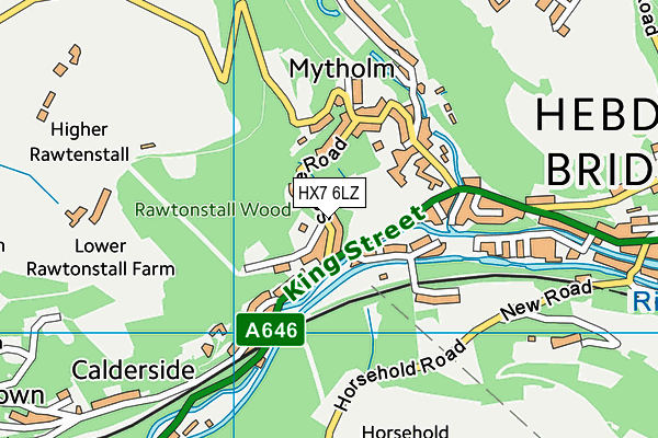 HX7 6LZ map - OS VectorMap District (Ordnance Survey)