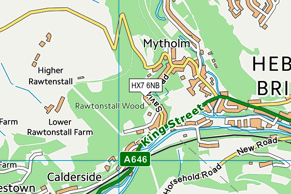 HX7 6NB map - OS VectorMap District (Ordnance Survey)