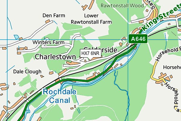 HX7 6NR map - OS VectorMap District (Ordnance Survey)