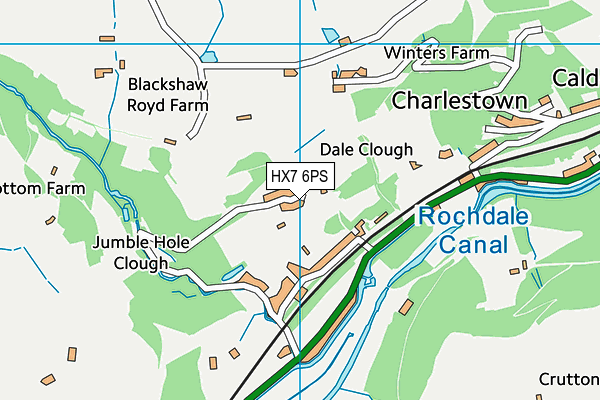 HX7 6PS map - OS VectorMap District (Ordnance Survey)