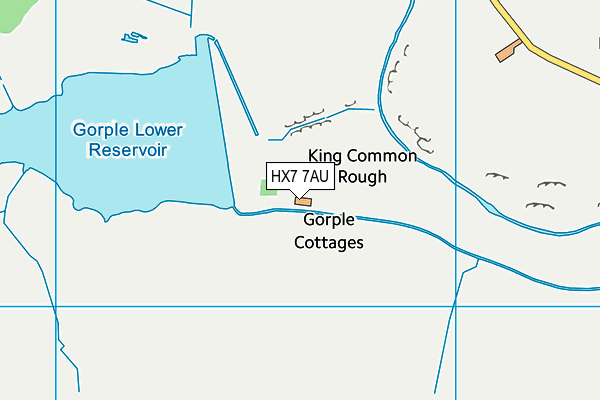 HX7 7AU map - OS VectorMap District (Ordnance Survey)