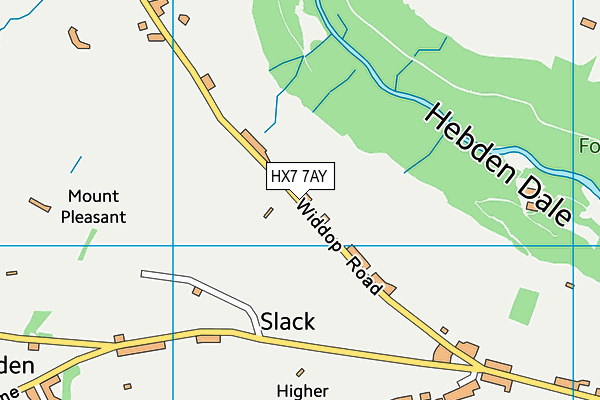 HX7 7AY map - OS VectorMap District (Ordnance Survey)