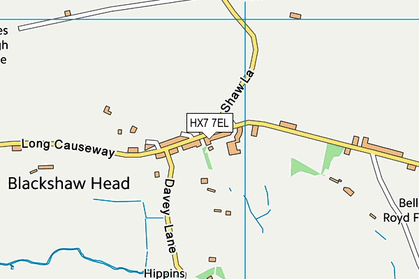 HX7 7EL map - OS VectorMap District (Ordnance Survey)