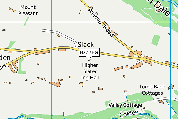 HX7 7HG map - OS VectorMap District (Ordnance Survey)
