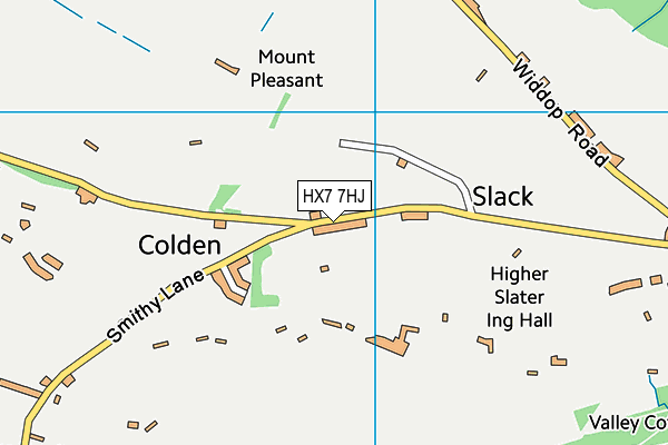 HX7 7HJ map - OS VectorMap District (Ordnance Survey)