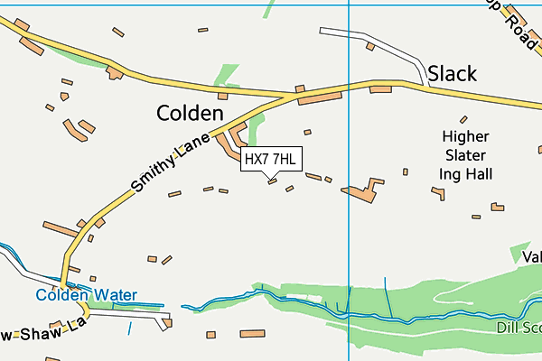 HX7 7HL map - OS VectorMap District (Ordnance Survey)