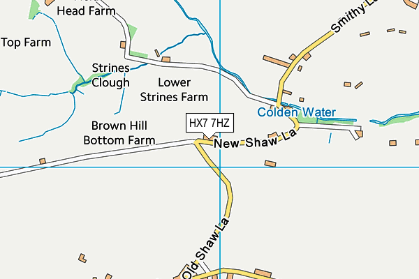 HX7 7HZ map - OS VectorMap District (Ordnance Survey)