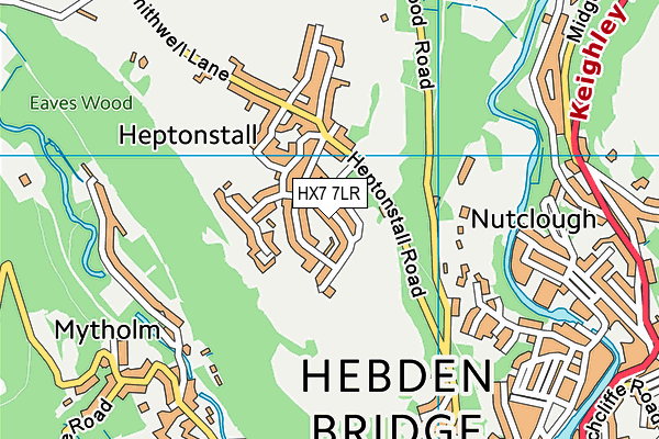 HX7 7LR map - OS VectorMap District (Ordnance Survey)