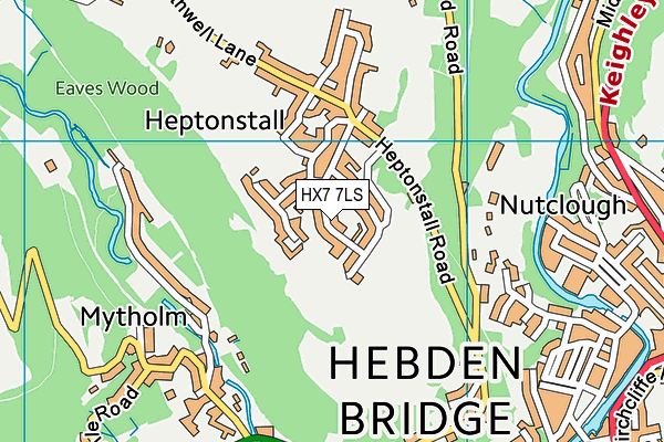 HX7 7LS map - OS VectorMap District (Ordnance Survey)