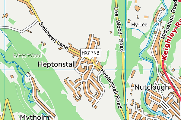 HX7 7NB map - OS VectorMap District (Ordnance Survey)