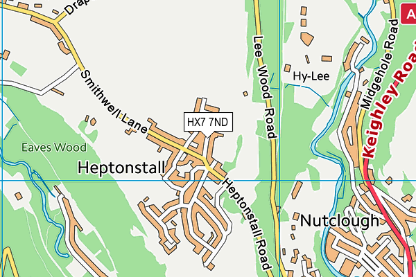 HX7 7ND map - OS VectorMap District (Ordnance Survey)
