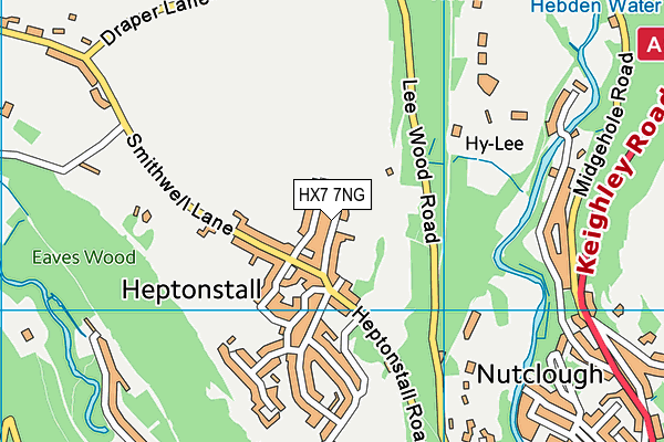 HX7 7NG map - OS VectorMap District (Ordnance Survey)