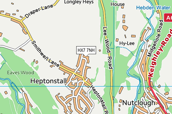 HX7 7NH map - OS VectorMap District (Ordnance Survey)