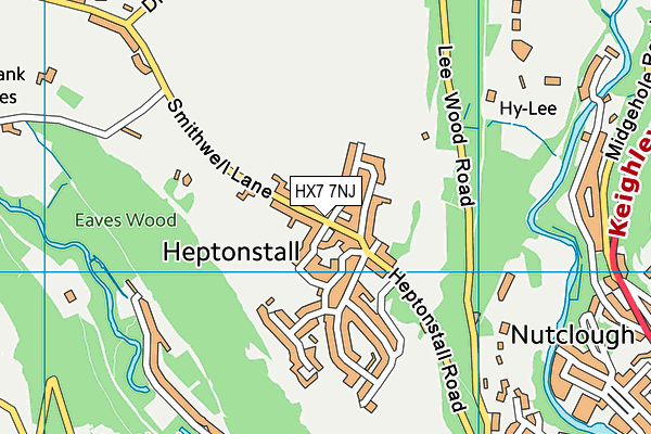 HX7 7NJ map - OS VectorMap District (Ordnance Survey)