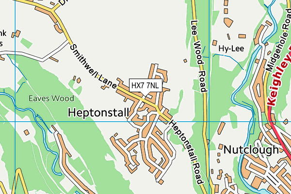 HX7 7NL map - OS VectorMap District (Ordnance Survey)
