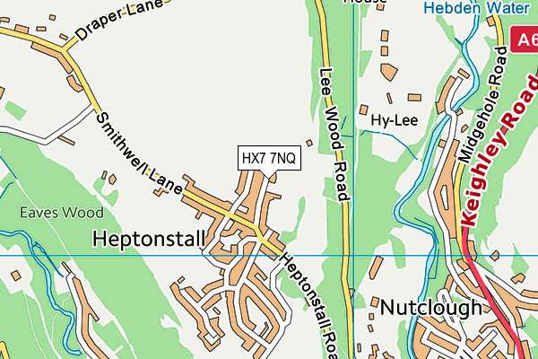 HX7 7NQ map - OS VectorMap District (Ordnance Survey)