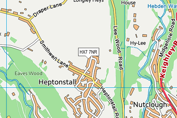 HX7 7NR map - OS VectorMap District (Ordnance Survey)