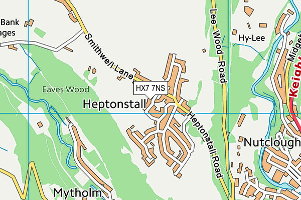 HX7 7NS map - OS VectorMap District (Ordnance Survey)