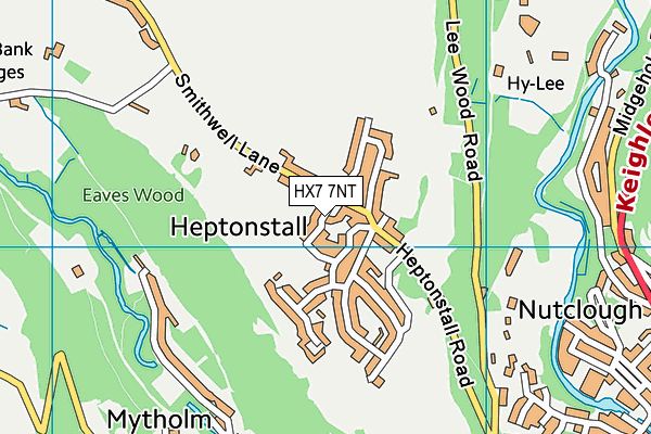 HX7 7NT map - OS VectorMap District (Ordnance Survey)