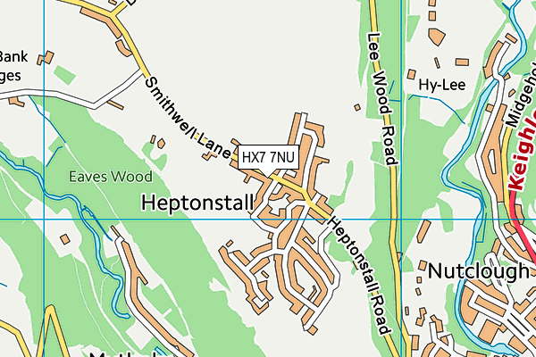 HX7 7NU map - OS VectorMap District (Ordnance Survey)