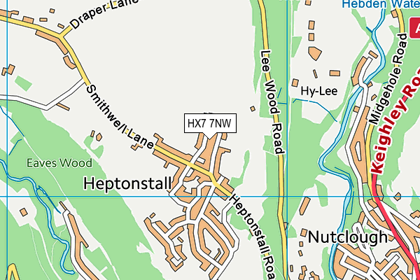 HX7 7NW map - OS VectorMap District (Ordnance Survey)