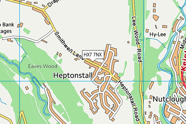 HX7 7NX map - OS VectorMap District (Ordnance Survey)