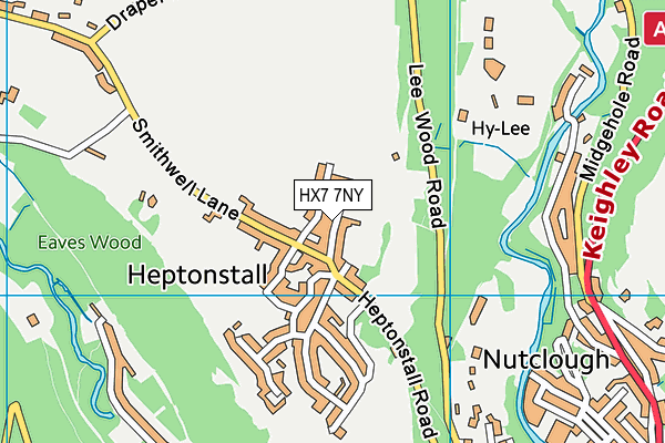 HX7 7NY map - OS VectorMap District (Ordnance Survey)