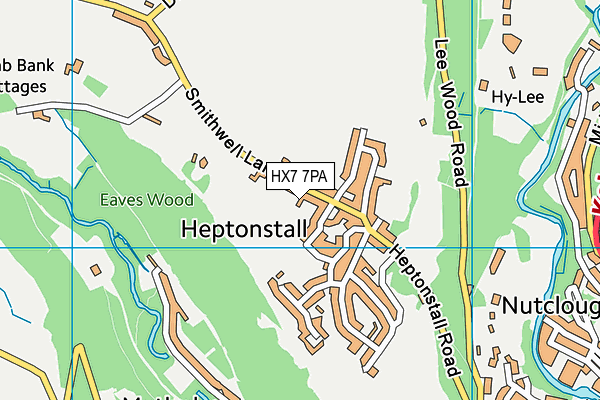 HX7 7PA map - OS VectorMap District (Ordnance Survey)