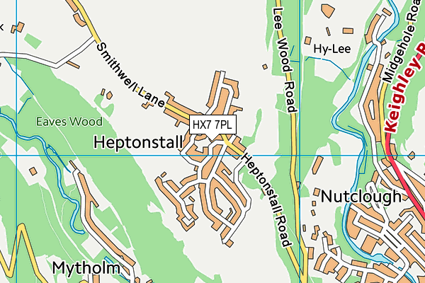 HX7 7PL map - OS VectorMap District (Ordnance Survey)