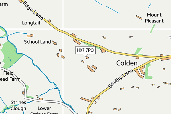 HX7 7PQ map - OS VectorMap District (Ordnance Survey)