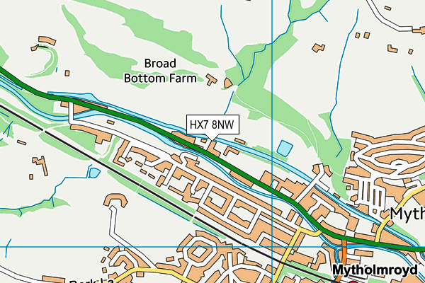 HX7 8NW map - OS VectorMap District (Ordnance Survey)