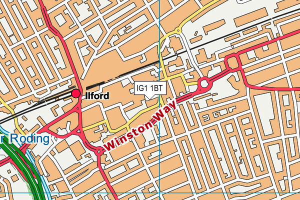 IG1 1BT map - OS VectorMap District (Ordnance Survey)