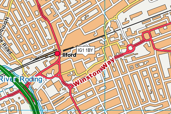 IG1 1BY map - OS VectorMap District (Ordnance Survey)
