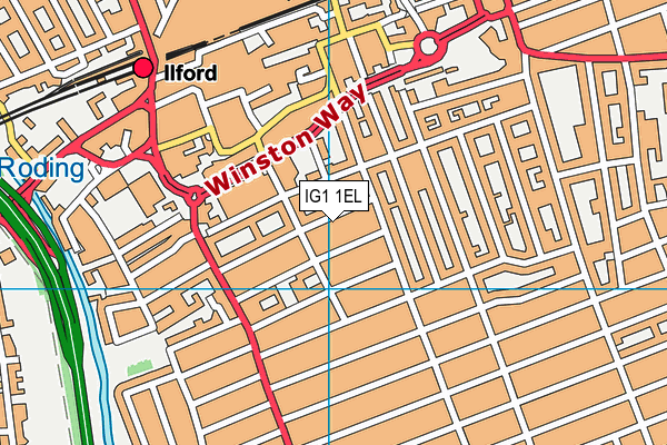 IG1 1EL map - OS VectorMap District (Ordnance Survey)
