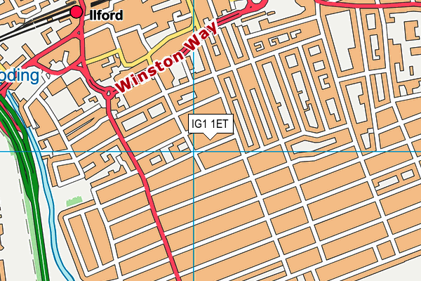IG1 1ET map - OS VectorMap District (Ordnance Survey)