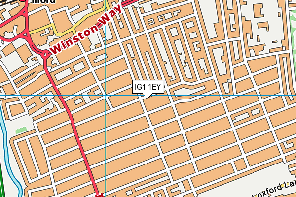 IG1 1EY map - OS VectorMap District (Ordnance Survey)