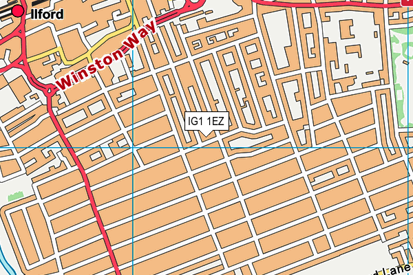 IG1 1EZ map - OS VectorMap District (Ordnance Survey)