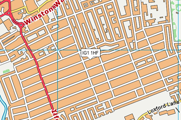 IG1 1HF map - OS VectorMap District (Ordnance Survey)