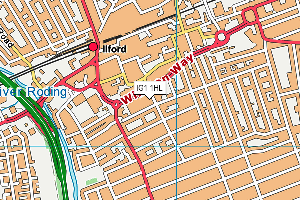 IG1 1HL map - OS VectorMap District (Ordnance Survey)